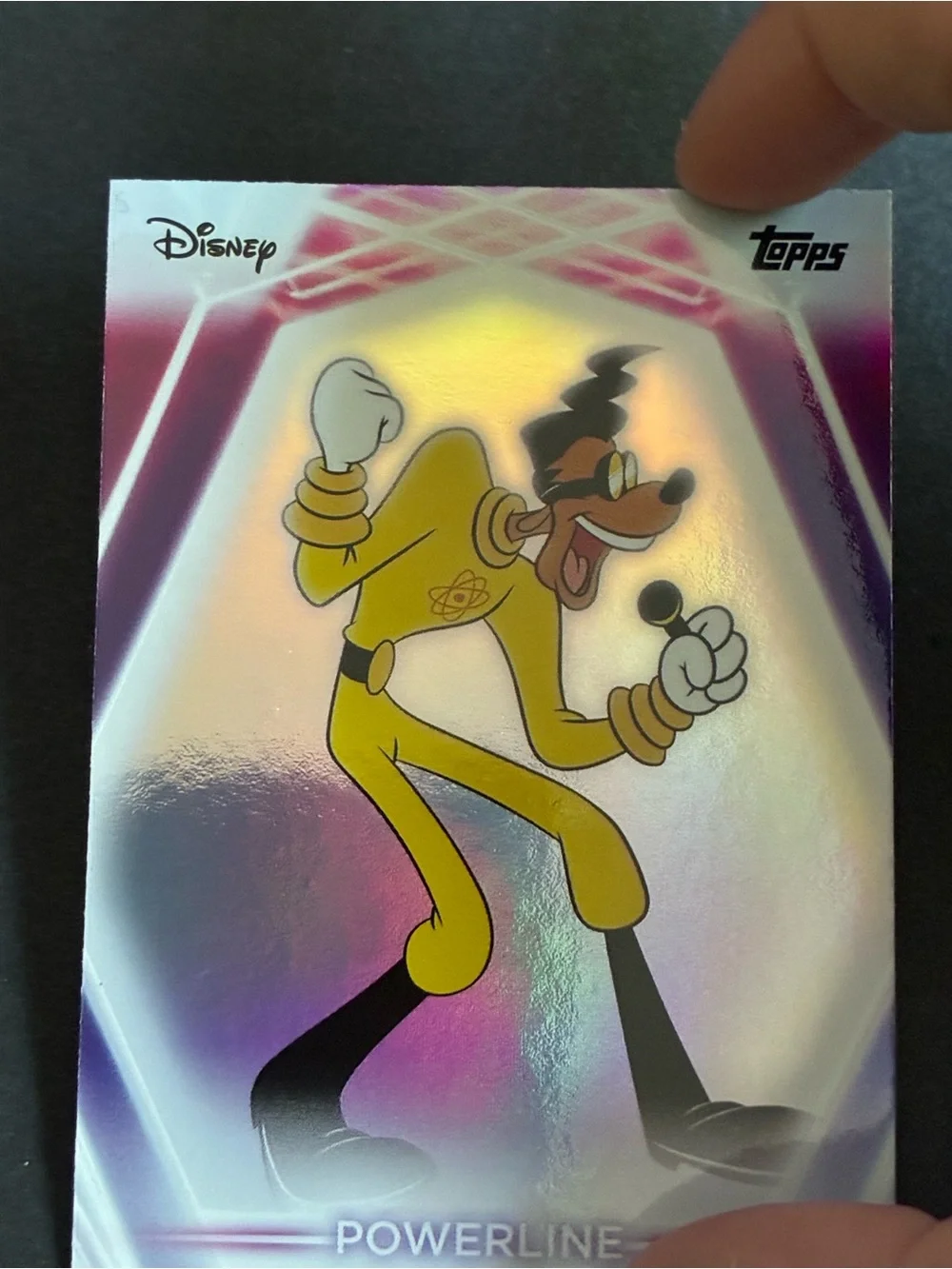 2026 Topps Disney Neon Powerline #101 Rainbow Foil Goofy Movie Card